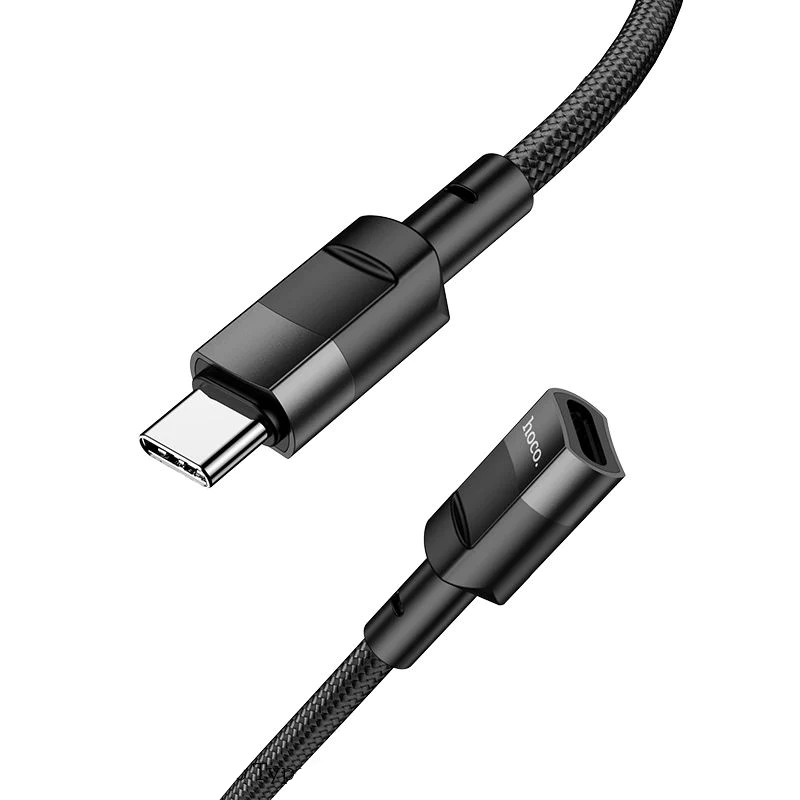 Cablu Hoco U107 Type-C Male to Type-C Female USB2.0 extension cable (1.2m) [Black]