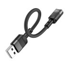 Adaptor Hoco U107 USB male to Type-C female adapter cable (0.1m) [Black]