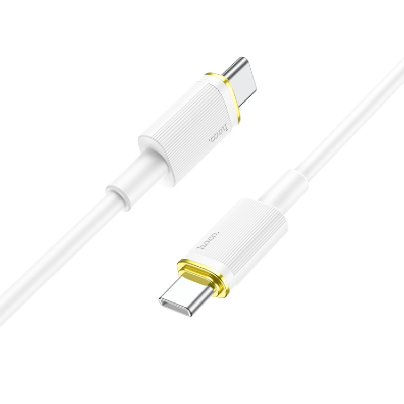 Cablu Hoco U109 Type-C To Type-C PD 100W Charging (1.2m) [White]