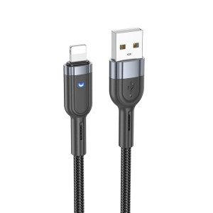 Cablu Hoco U117 Grand intelligent power-off Lightning (1.2m) [Black]