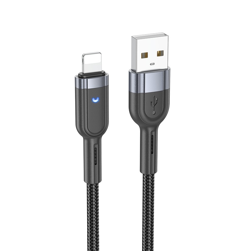 Cablu Hoco U117 Grand intelligent power-off Lightning (1.2m) [Black]