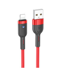 Кабель Hoco U117 Grand intelligent power-off charging data cable iP (1м) [Red]