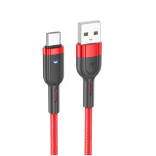 Кабель Hoco U117 Grand intelligent power-off charging data cable Type-C (1м) [Red]