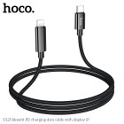 Кабель Hoco U125 Benefit PD charging data cable with display iP (1.2m) [Black]