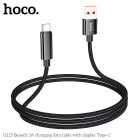 Кабель Hoco U125 Benefit 5A charging data cable with display Type-C (1.2m) [Black]