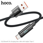 Кабель Hoco U125 Benefit 5A charging data cable with display Type-C (1.2m) [Black]