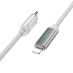 Кабель U127 Power charging data cable iP (1.2m) [Silver-Gray]