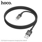 Кабель Hoco U129 Spirit transparent charging data cable iP (1.2m) [Black]