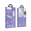 Кабель Hoco U132 Beijing USB-A to Lightning [Gray]