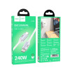 Кабель Hoco U134 Primero 240W charging data cable Type-C to Type-C (L=1.8M) [Gray]