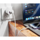 Cablu Hoco U137 Line PD charging data cable with display iP [White]