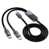 Кабель Hoco U139 C to C+C 100W fast charging data cable [Black]