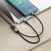Кабель Hoco U139 C to C+C 100W fast charging data cable [Black]