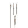 Кабель Hoco U139 C to C+C 100W fast charging data cable [Gold]