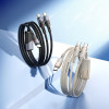 Кабель Hoco U139 C to C+C 100W fast charging data cable [Gold]