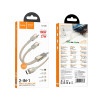 Cablu Hoco U139 C to C+iP 100W fast charging data cable [Gold]