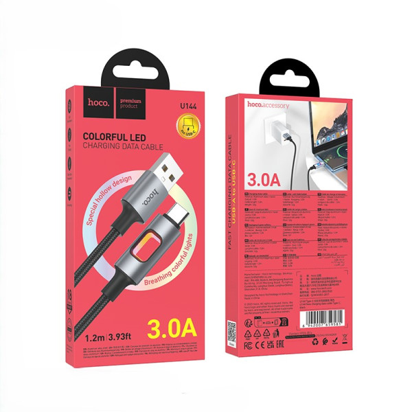 Кабель Hoco U144 New 60W charging data cable Type-C [Black]