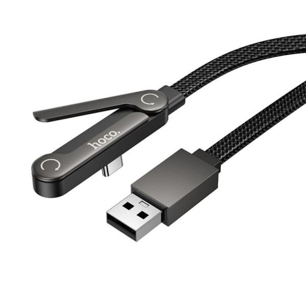 Cablu Hoco U150 Exquisite bracket charging data cable Type-C [Black]