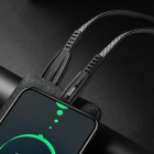 Cablu Hoco U70 Splendor Type-C 3A (1.2m) [Dark-Grey]