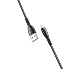 Cablu Hoco U89 Safeness Lightning 2.4A (1.2m) [Black]