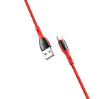 Cablu Hoco U89 Safeness Type-C 3A (1.2m) [Red]