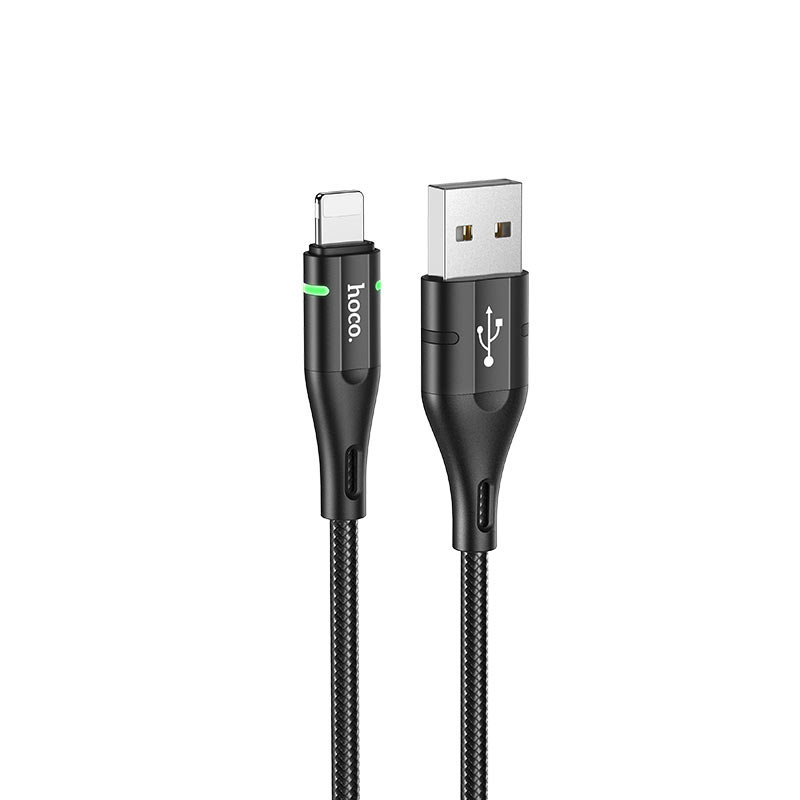 Cablu Hoco U93 Shadow Lightning 2.4A (1.2m) [Black]