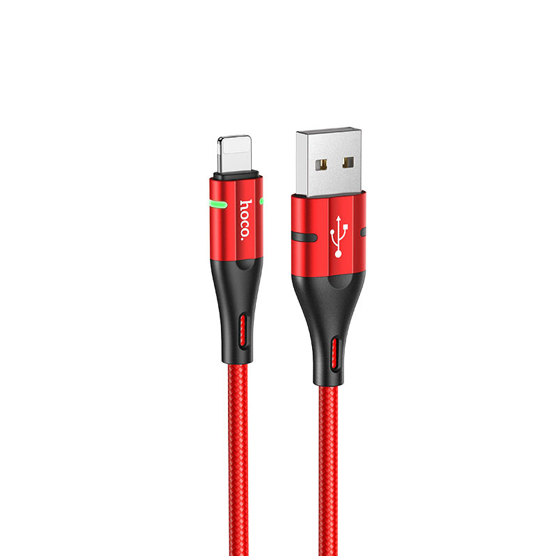 Cablu Hoco U93 Shadow Lightning 2.4A (1.2m) [Red]