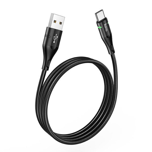 Кабель Hoco U93 Shadow Type-C 3A (1.2м) [Black]