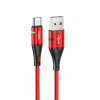 Cablu Hoco U93 Shadow Type-C 3A (1.2m) [Red]