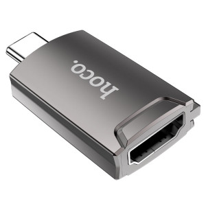 Адаптер Hoco UA19 Easy flow HDMI to Type-C [Metal-Gray]