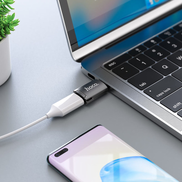 Adapter Hoco UA19 Easy flow HDMI to Type-C [Metal-Gray]