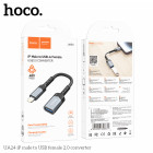 Adaptor Hoco UA24 Lightning male to USB female 2.0 [Matal-Gray]
