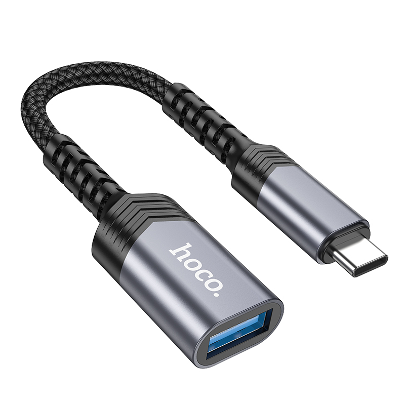 Adaptor Hoco UA24 Type-C male to USB female 3.0 [Metal-Gray]
