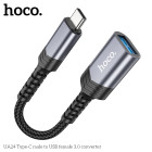 Adaptor Hoco UA24 Type-C male to USB female 3.0 [Metal-Gray]