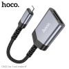 Адаптер Hoco UA25 2-in-1 card reader Lightning [Metal-Gray]