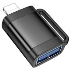 Adaptor Hoco UA31A iP male to USB female OTG [Black]