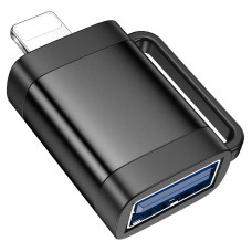 Адаптер Hoco UA31A iP male to USB female OTG [Black]