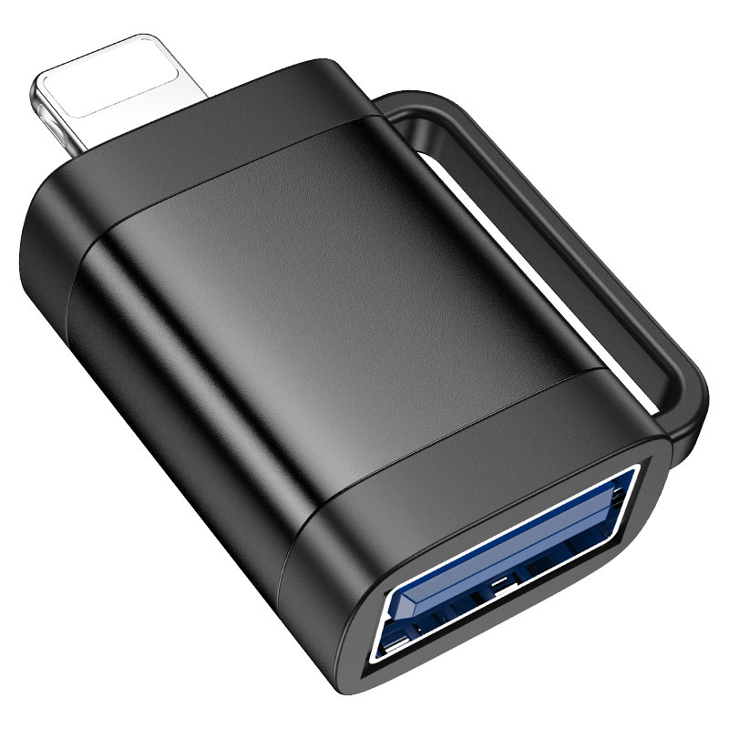 Adaptor Hoco UA31A iP male to USB female OTG [Black]