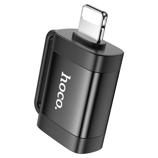 Адаптер Hoco UA31A iP male to USB female OTG [Black]