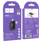 Адаптер Hoco UA31F iP male/Type-C male to USB female OTG 2-in-1 [Black]
