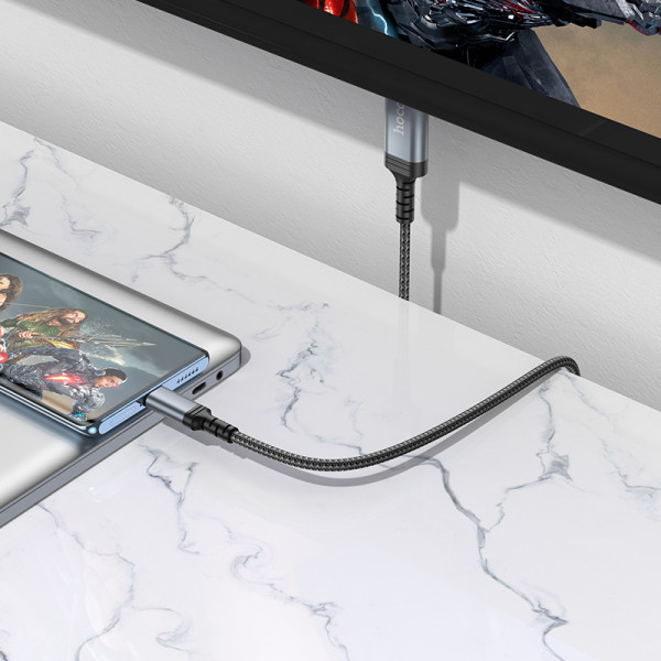 Кабель  Hoco UA43 Type-C to HDTV HD screen mirroring cable [Metal Grey]