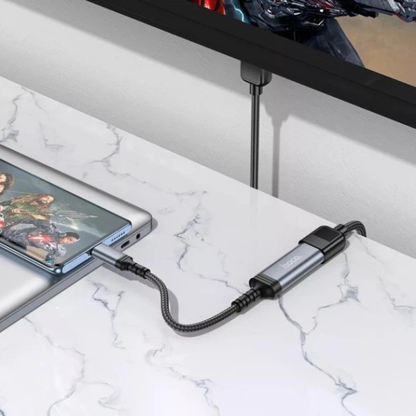 Кабель Hoco UA43A Type-C to HDTV conversion cable [Metal Grey]