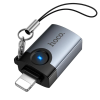 Adaptor Hoco UA46 Victory iP male to USB female adapter [Metal gray]