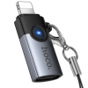 Adaptor Hoco UA46A Victory iP male to Type-C female adapter [Metal gray]