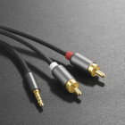 Cablu Hoco UPA10 Double RCA to AUX 3.5mm (1.5m) [Metal-Gray]