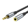 Кабель Hoco UPA20 Male to Female AUX 3.5мм (2м) [Metal-Gray]