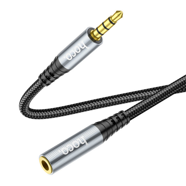 Кабель Hoco UPA20 Male to Female AUX 3.5мм (2м) [Metal-Gray]