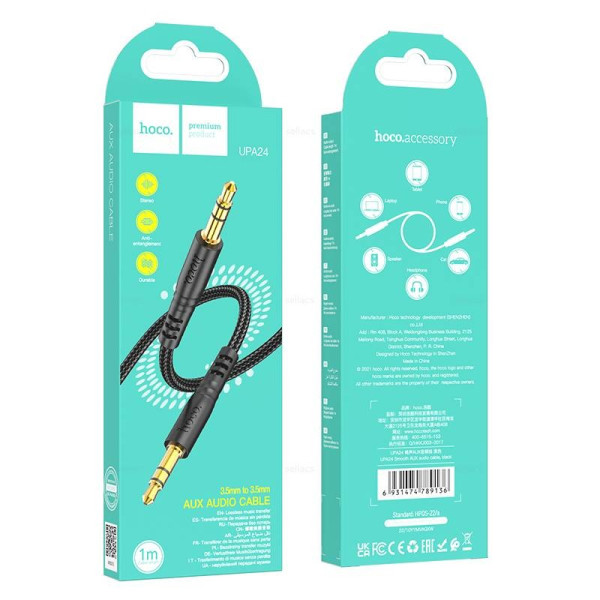 Cablu Hoco UPA24 AUX 3.55mm (1m) [Black]