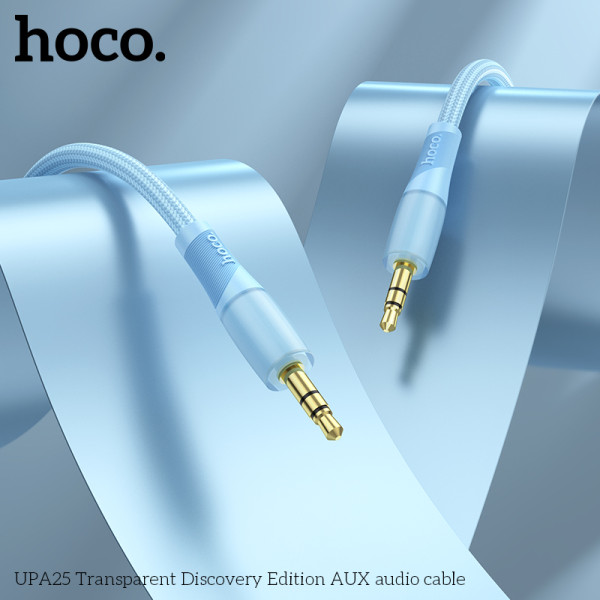 Кабель Hoco UPA25 AUX Transparent Discovery Edition [Blue]