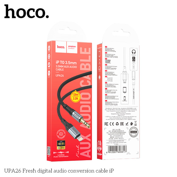 Cablu Hoco UPA26 Fresh digital audio cable Lightning (1m) [Black]